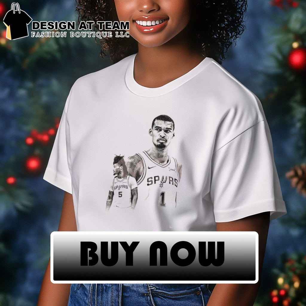 Victor Wembanyama and Stephon Castle San Antonio Spurs stars shirt