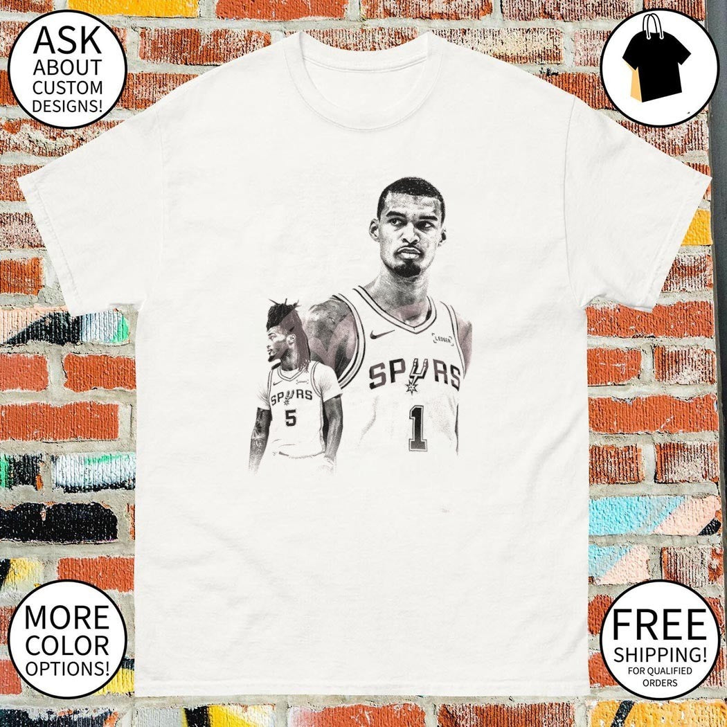 Victor Wembanyama and Stephon Castle San Antonio Spurs stars shirt