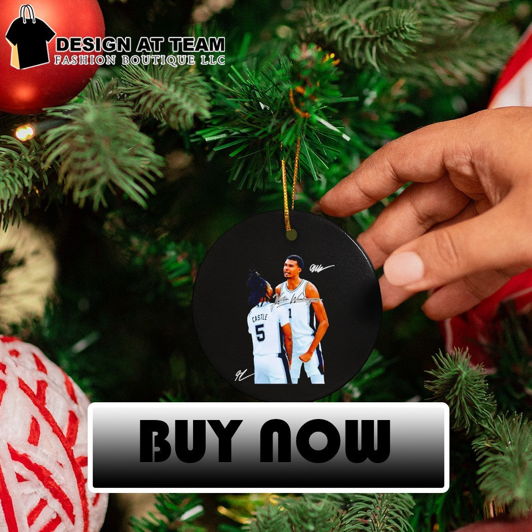 Victor Wembanyama and Stephon Castle San Antonio signature shirt