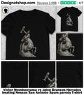 Victor Wembanyama vs Jalen Brunson Hercules beating Nessus San Antonio Spurs parody shirt