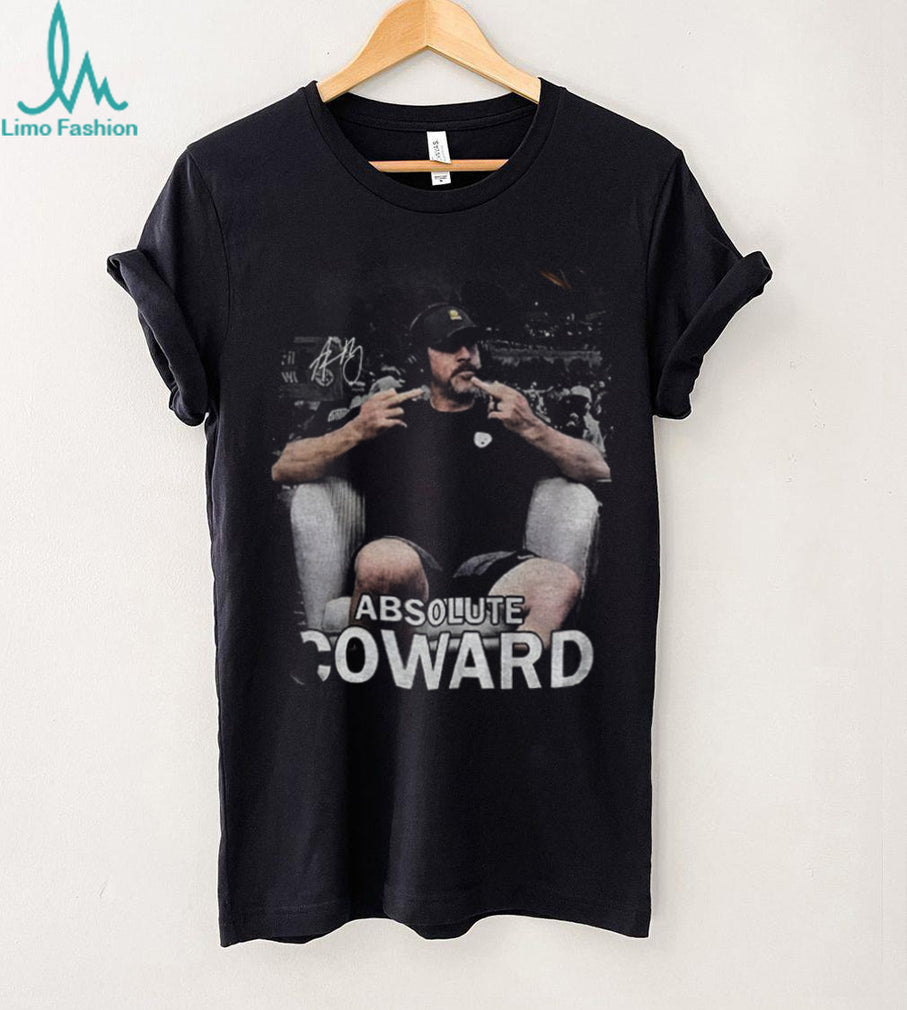 Vintage Aaron Rodgers Absolute Coward signature middle finger shirt