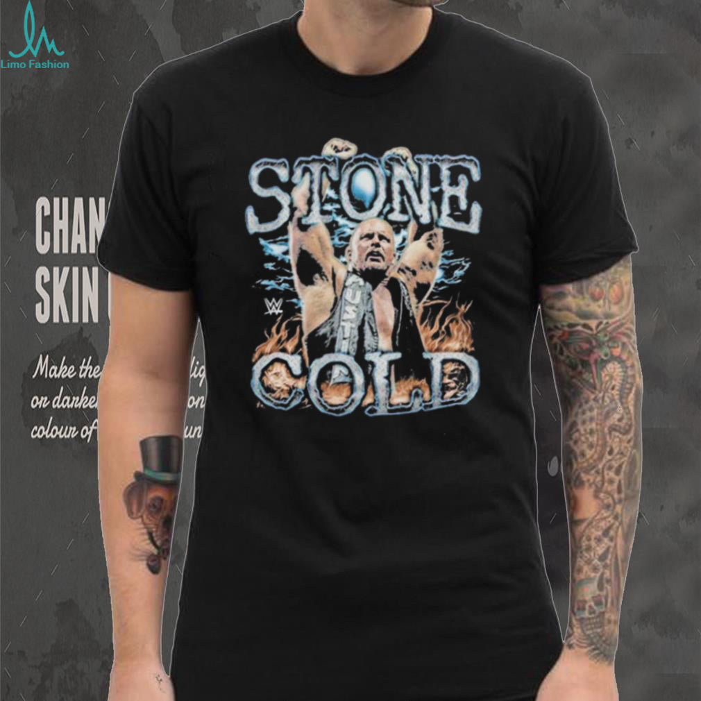 WWE Attitude Era Stone Cold Steve Austin Retro Flames Shirt