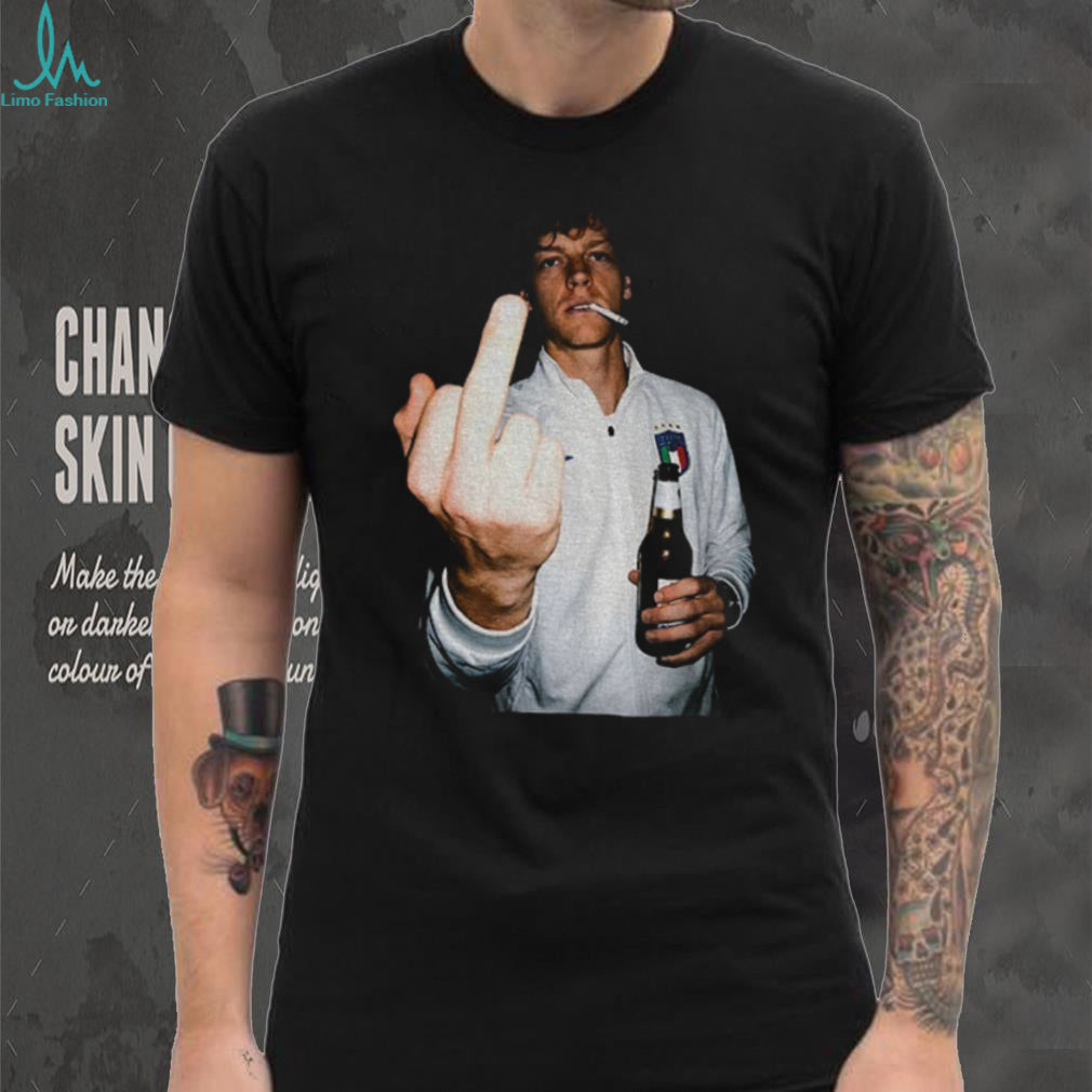 Wimbledon 2026 Men’s Singles Champion Italy Jannik Sinner Tennis middle finger shirt