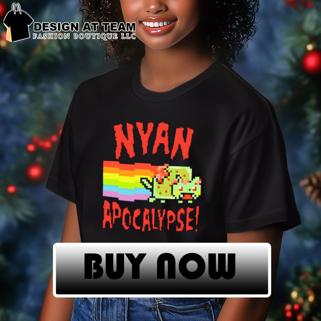 Zombie Cat Rainbow Nyan Apocalypse Pride Month LGBTQ shirt