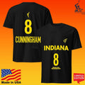 Adult Indiana Fever #8 Sophie Cunningham Explorer Name And Number T-shirt