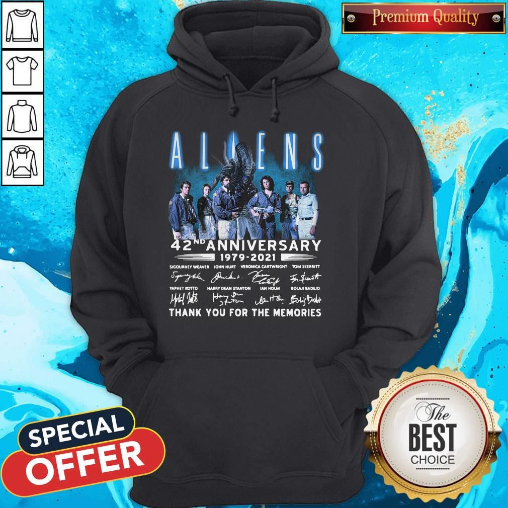 Aliens 42nd Anniversary 1979-2021 Signatures Thank You For The Memories Shirt