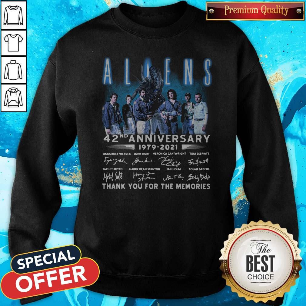 Aliens 42nd Anniversary 1979-2021 Signatures Thank You For The Memories Shirt