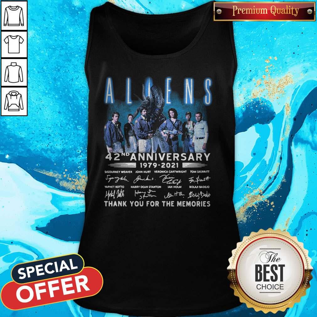 Aliens 42nd Anniversary 1979-2021 Signatures Thank You For The Memories Shirt