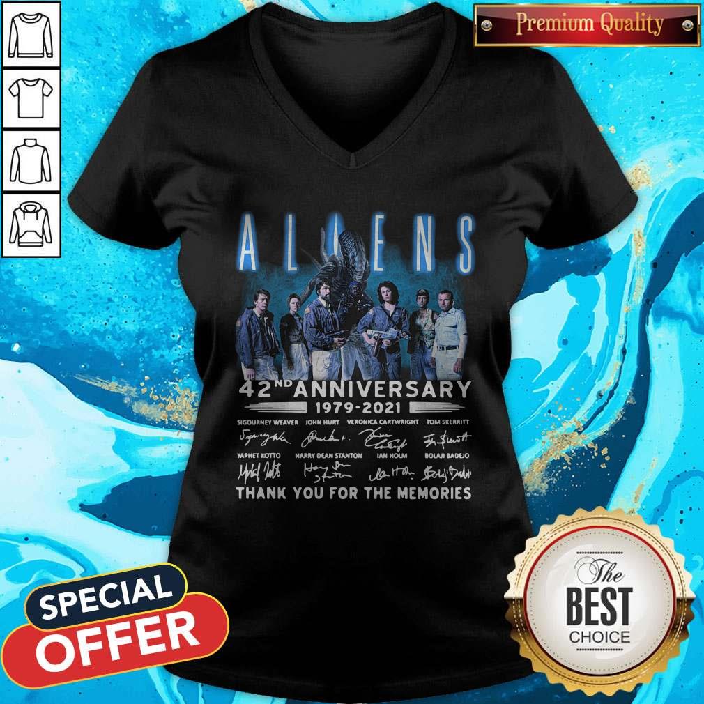 Aliens 42nd Anniversary 1979-2021 Signatures Thank You For The Memories Shirt