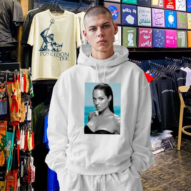 Angelina Jolie Beach Blue T-shirt