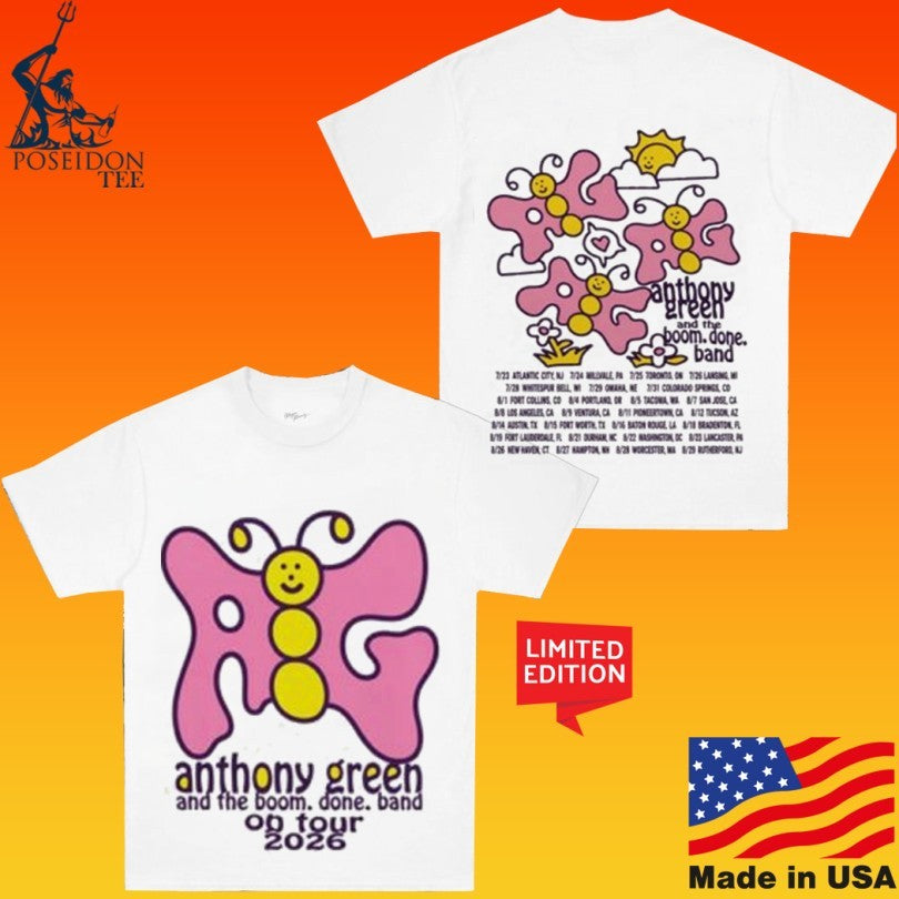 Anthony Green This Tour Won’t Save You Tour 2026 Butterfly Tour T-shirt