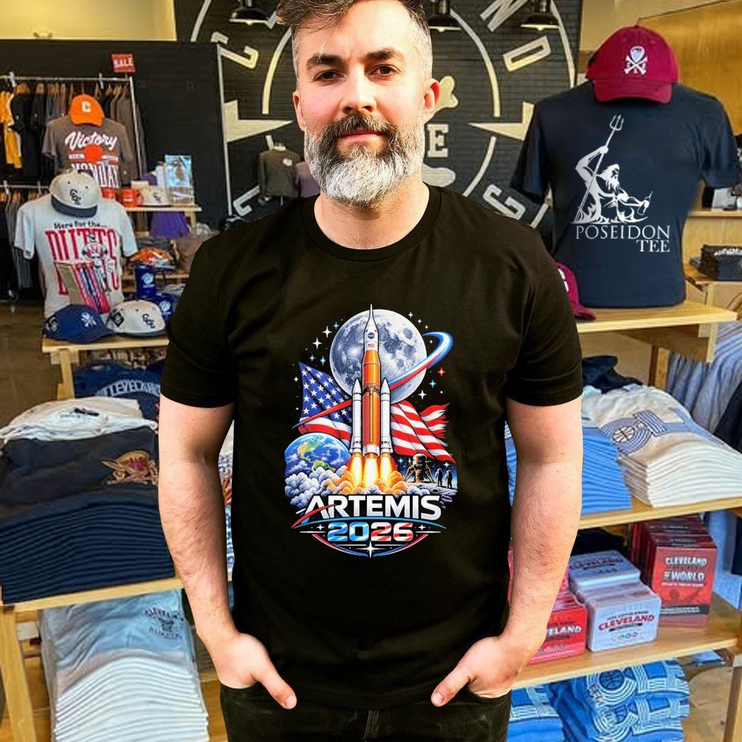 Artemis 2026 American Rocket Launch To The Moon Landing T-shirt