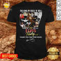 Awesome The King Of Rock N Roll 67 Years Of Elvis Thank You For Your Music Signatures Shirt