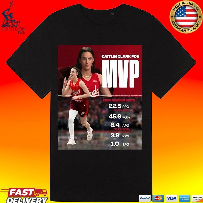 Caitlin Clark For Mvp 2026 Season Stats T-shirt