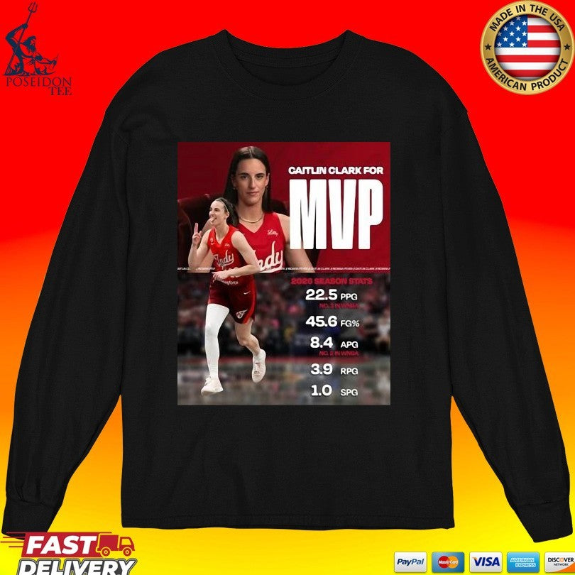 Caitlin Clark For Mvp 2026 Season Stats T-shirt
