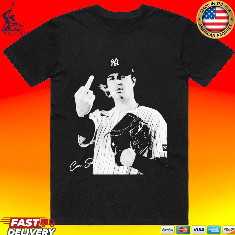 Cam Schlittler Smoking Finger Middle T-shirt