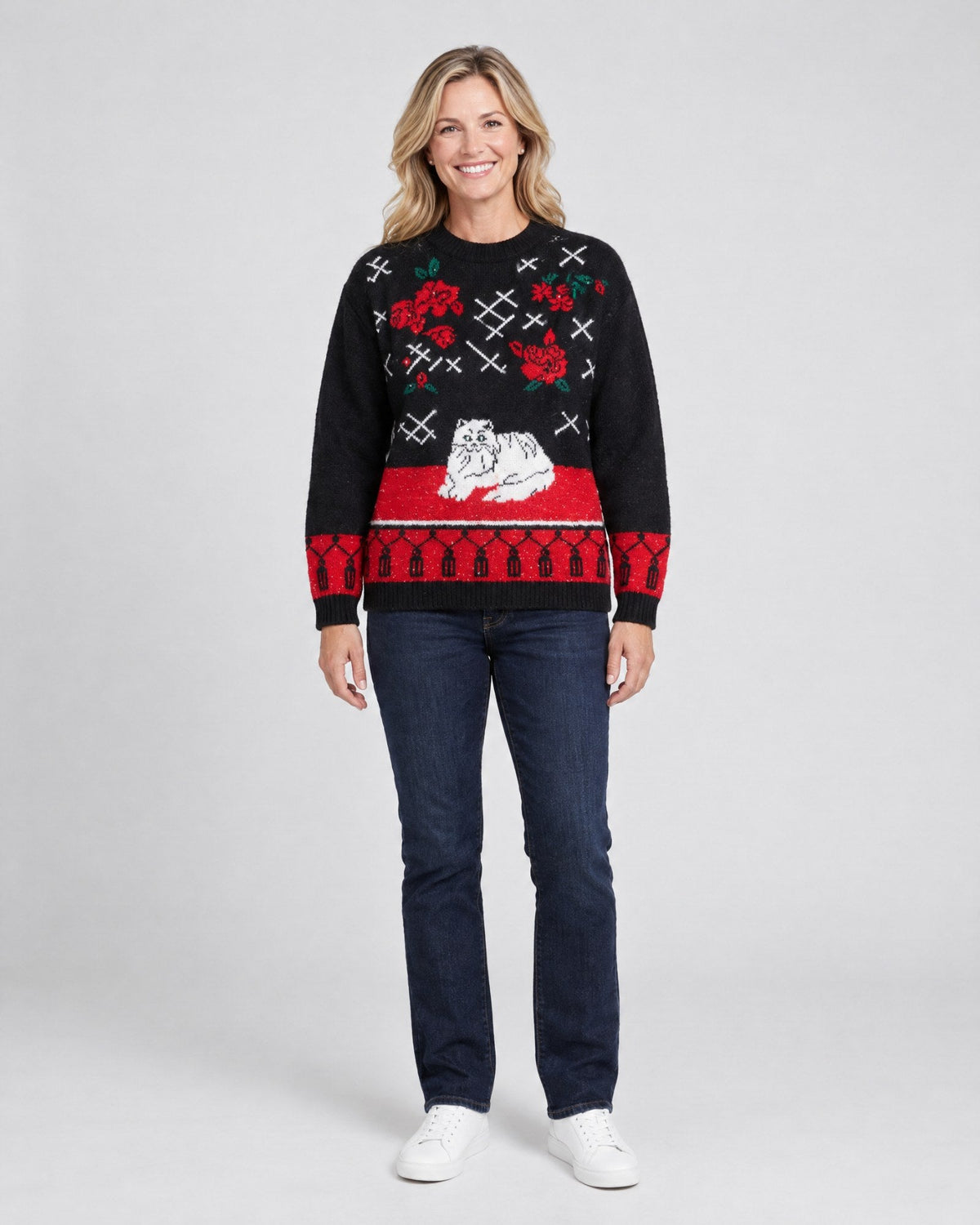 Pretty Kitty! Small, Christmas sweater