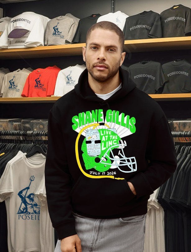 Comedian Shane Gillis Helmet For July 17 2026 At Philadelphia’s Lincoln Financial Field In Philadelphia T-shirt
