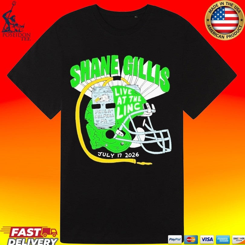 Comedian Shane Gillis Helmet For July 17 2026 At Philadelphia’s Lincoln Financial Field In Philadelphia T-shirt