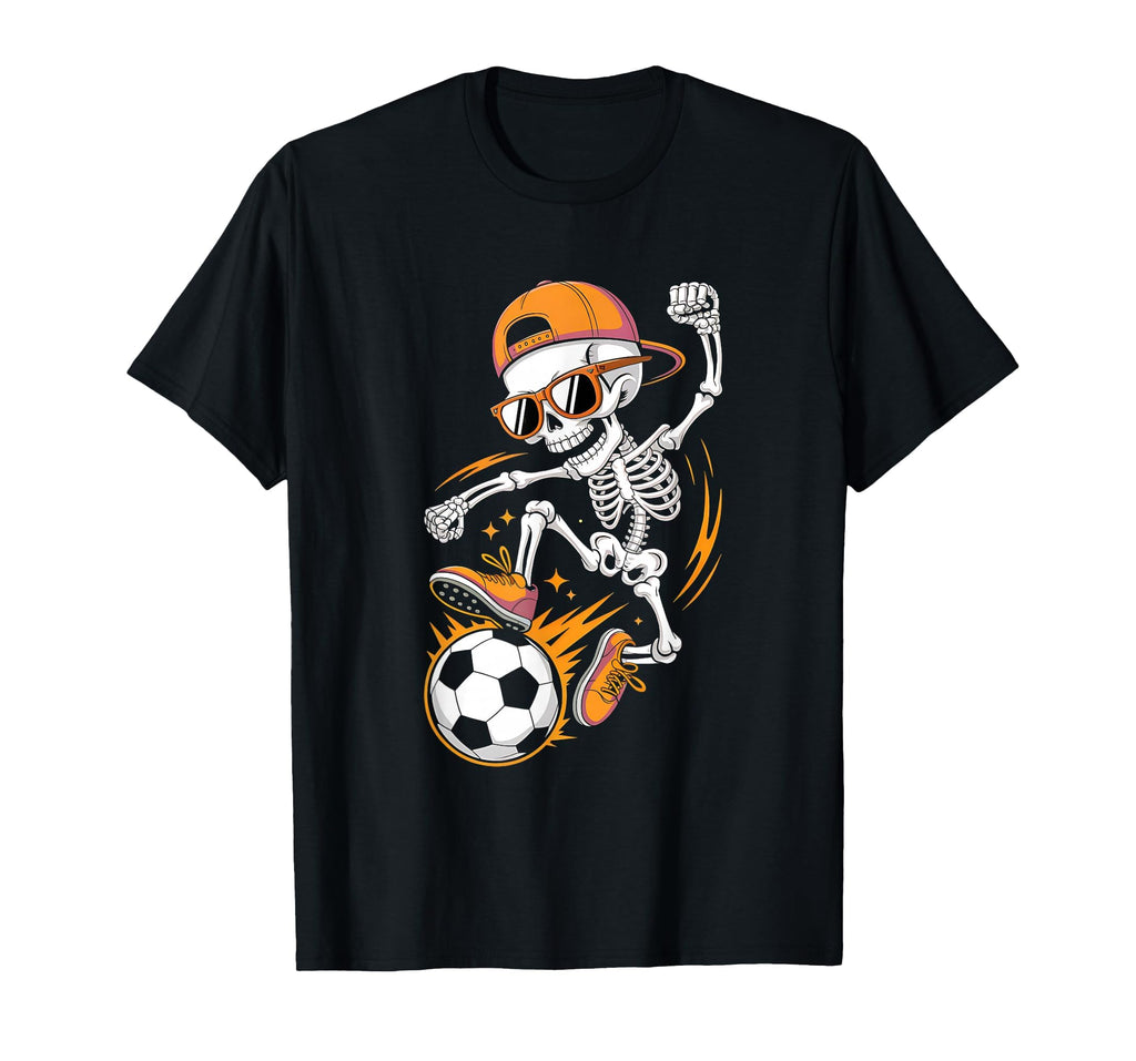 Halloween Skeleton Soccer Teens Unisex T-shirt, Sweatshirt, Hoodie (1)