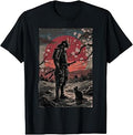 Samurai Looking Black Cat Japanese Warrior Unisex T-shirt, Sweatshirt, Hoodie (1)