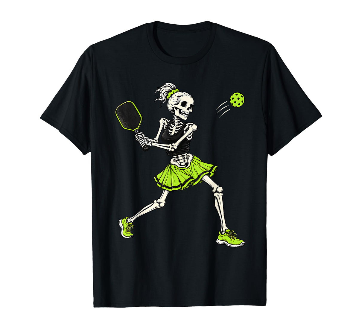 Pickleball Skeleton Halloween Sport Spooky Unisex T-shirt, Sweatshirt, Hoodie (1)