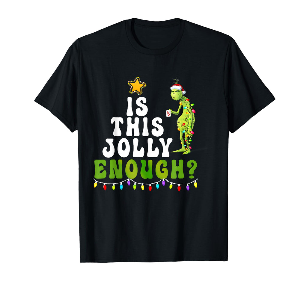 Jolly Enough Green Merry Christmas Tree Lights Unisex T-shirt, Sweatshirt, Hoodie (1)