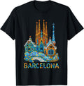 Barcelona Gaud Mosaic Architecture Art Unisex T-shirt, Sweatshirt, Hoodie (1)