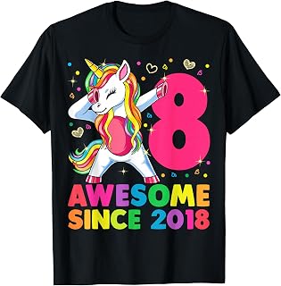 Years Old Unicorn Dabbing 8th Birthday Girl Unicorn Party (1)