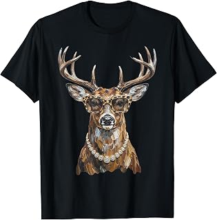 Glam Whitetail Deer Wearing Sunglasses Necklace Hunting (1)