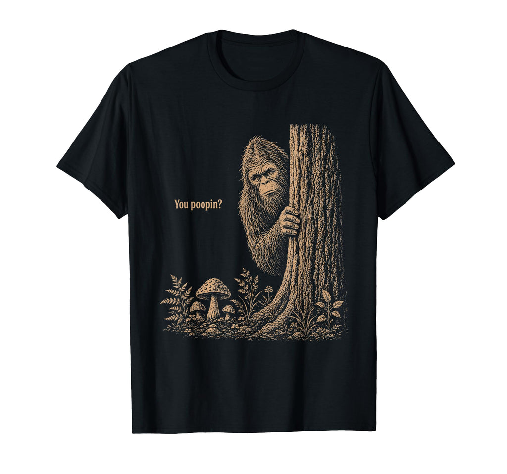 Poopin Bigfoot Sasquatch Unisex T-shirt, Sweatshirt, Hoodie (1)