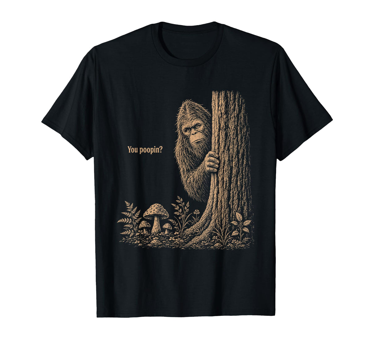 Poopin Bigfoot Sasquatch Unisex T-shirt, Sweatshirt, Hoodie (1)