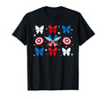 Super Heroes Captain America Coquette Bows Americana Unisex T-shirt, Sweatshirt, Hoodie (1)