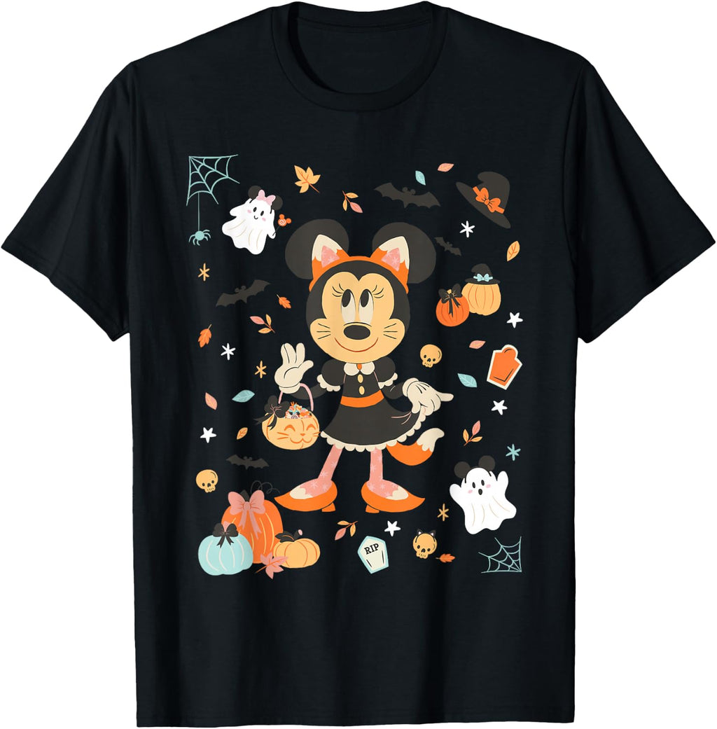 Halloween Minnie Mouse Cat Costume Collage Unisex T-shirt, Sweatshirt, Hoodie (1)