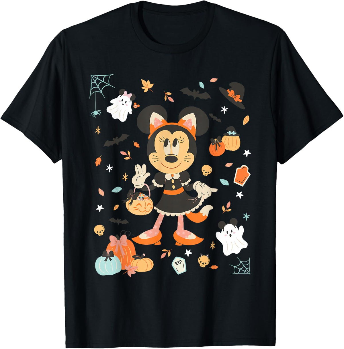 Halloween Minnie Mouse Cat Costume Collage Unisex T-shirt, Sweatshirt, Hoodie (1)