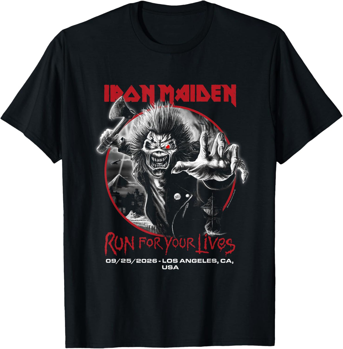 Iron Maiden Run Lives Tour 2026 Los Angeles Unisex T-shirt, Sweatshirt, Hoodie (1)