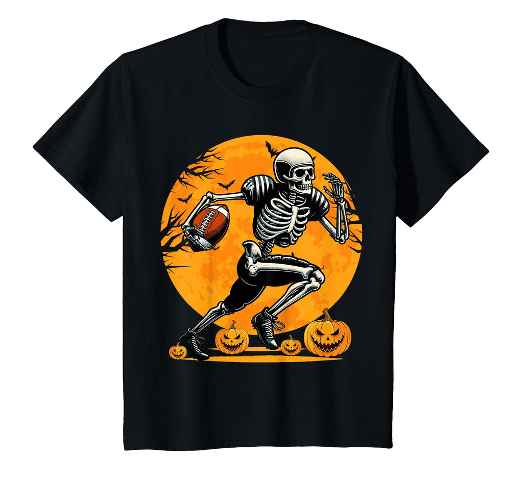 American Football Skeleton Halloween Pumpkin Football Player (1)