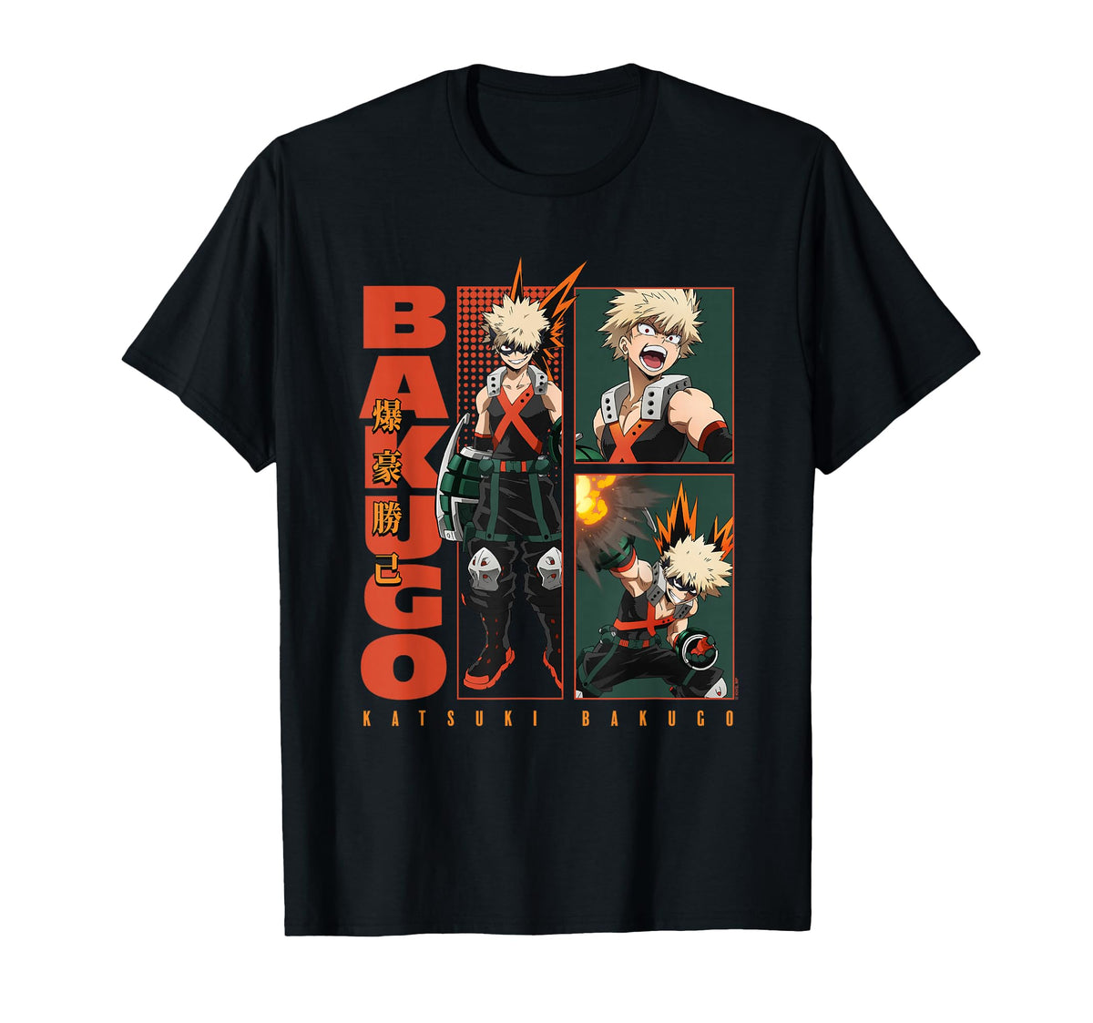 Mha Bakugo Character Poses Panels Action Anime Series Unisex T-shirt, Sweatshirt, Hoodie (1)