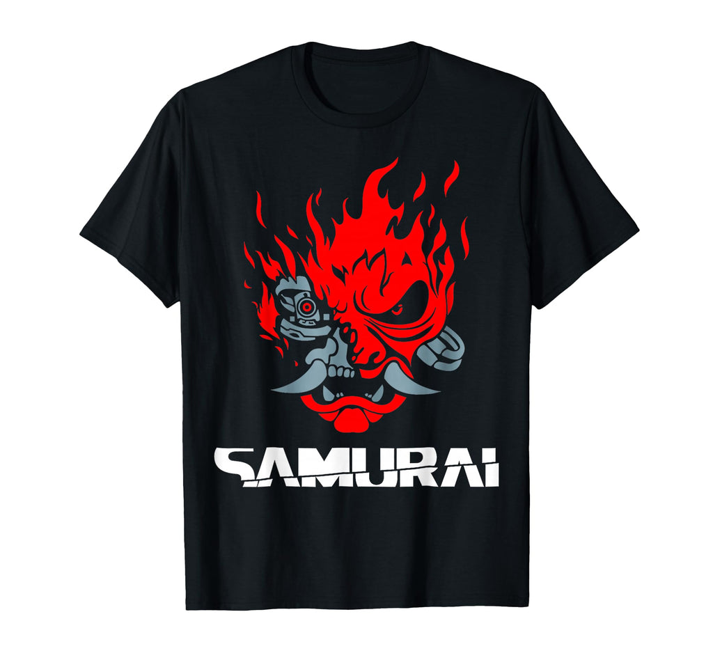 Samurai Japanese Demon Mask Edge Cyber Runners Punk Unisex T-shirt, Sweatshirt, Hoodie (1)