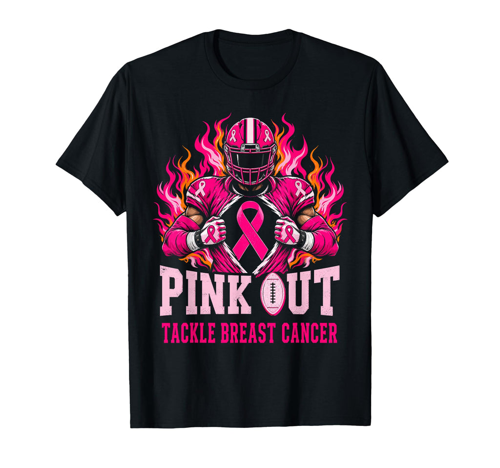 Pink Tackle Breast Cancer Awareness American Football Unisex T-shirt, Sweatshirt, Hoodie (1)