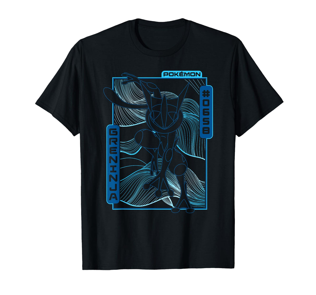 Greninja 0658 Abstract Wave Background Portrait Unisex T-shirt, Sweatshirt, Hoodie (1)