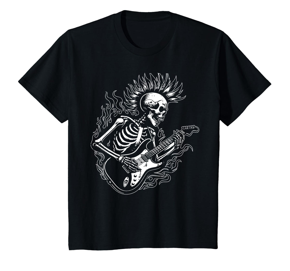 Punk Rock Skeleton Electric Guitar Rocker Unisex T-shirt, Sweatshirt, Hoodie (1)