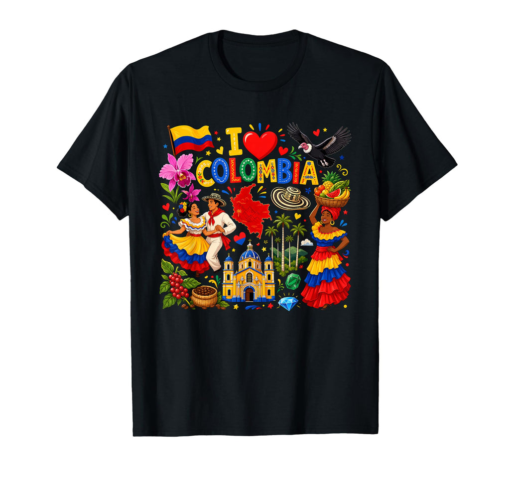 Colombian Flag Colombia Landmarks Pride Unisex T-shirt, Sweatshirt, Hoodie (1)