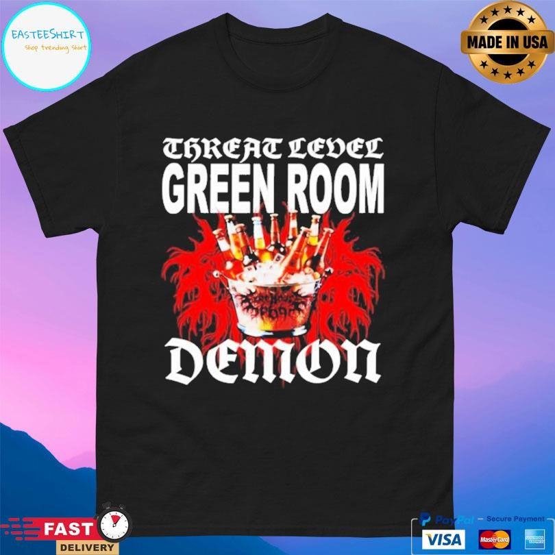 Firehouse 666 Threat Level Green Room Demon Shirt