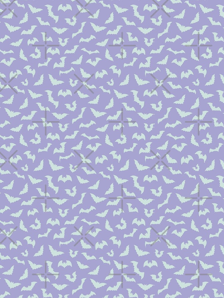 Pastel goth lilac green bats by GriffyPrints