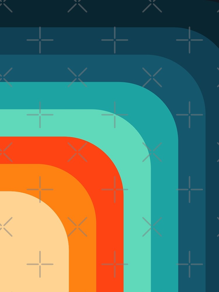 70s Retro Color Geometric Vintage Pattern by ind3finite
