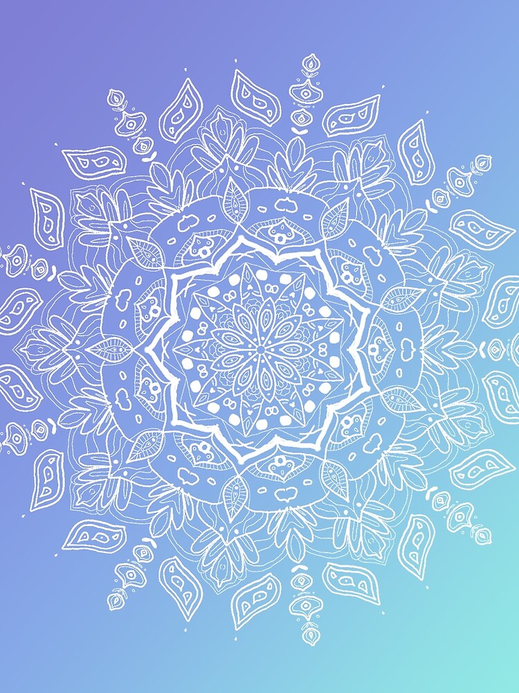 Boho blue purple mandala by bohoDecor