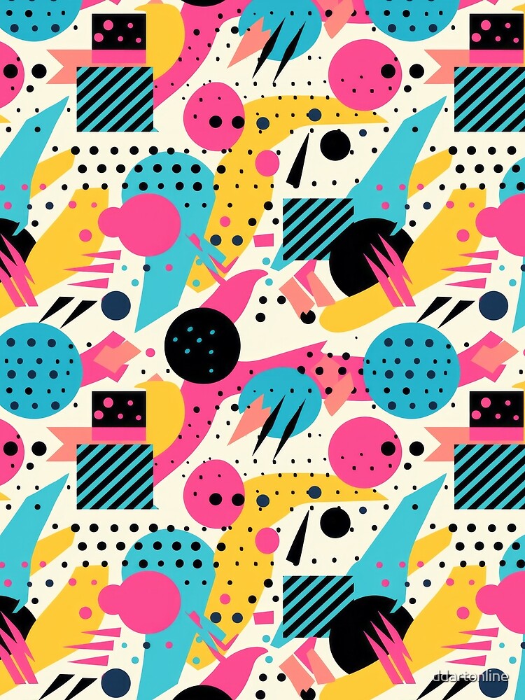 80s pop retro pattern by ddartonline