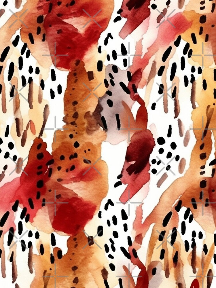 Redish brown abstract boho animal print pattern by DaisyMarroquin
