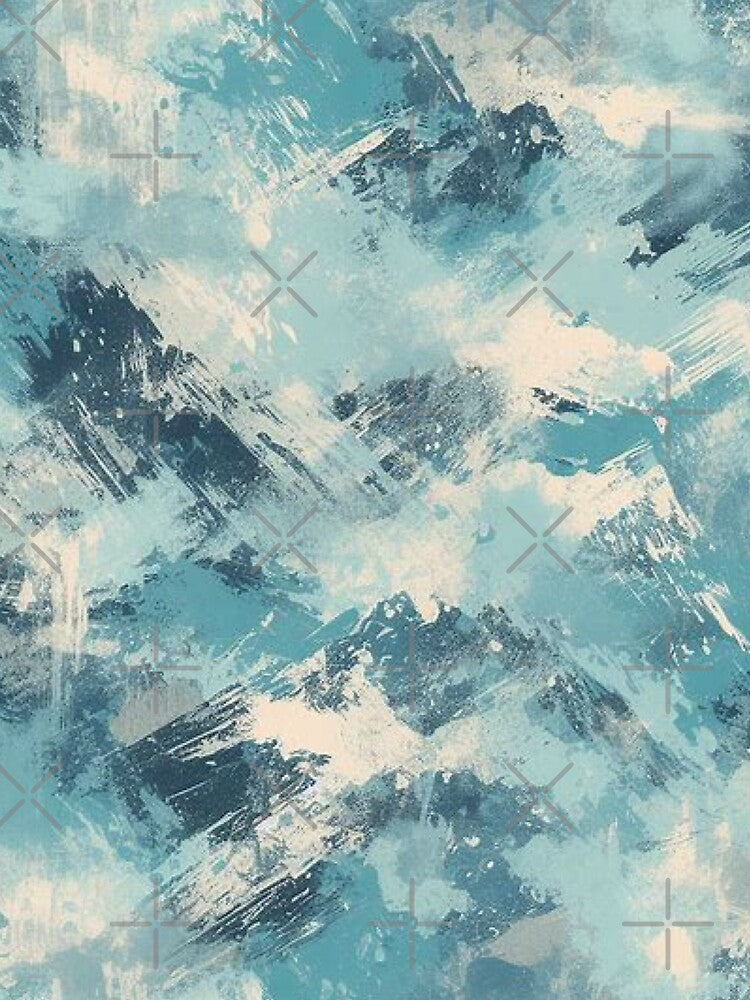 Grungy Blue Abstract by Myra365Art
